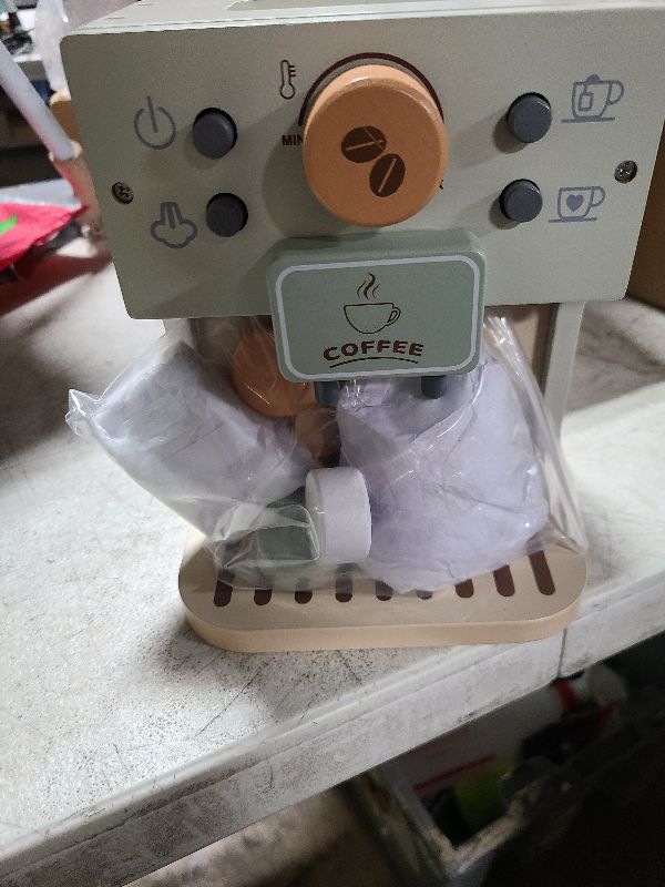 Photo 1 of Airlab Toy Coffee Maker for Kids Wooden Kitchen Accessories Pretend Play Toddler Coffee Playset for Girls Boys Ages 3 4 5 Years Birthday Gifts