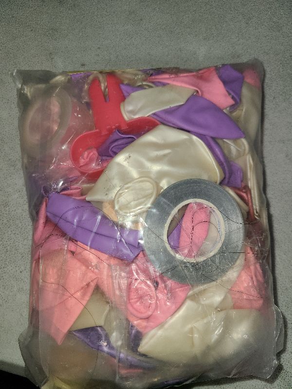 Photo 1 of 151PCS Pink Balloon Garland Arch Kit Rose Gold White Pink and Purple Balloons Confetti Latex Balloons Butterfly Stickers Decorations for Birthday Party Valentines Day Wedding Baby Shower Decorations