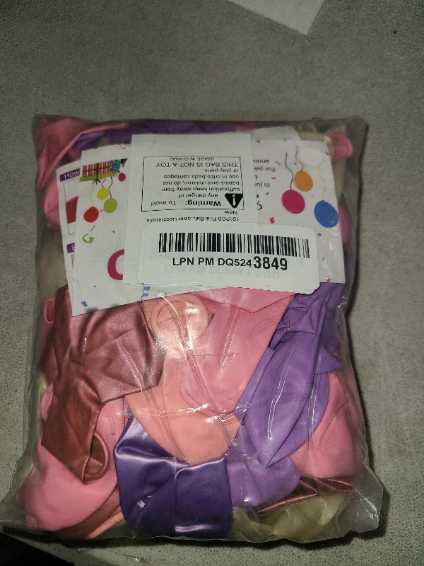 Photo 1 of 151PCS Pink Balloon Garland Arch Kit Rose Gold White Pink and Purple Balloons Confetti Latex Balloons Butterfly Stickers Decorations for Birthday Party Valentines Day Wedding Baby Shower Decorations