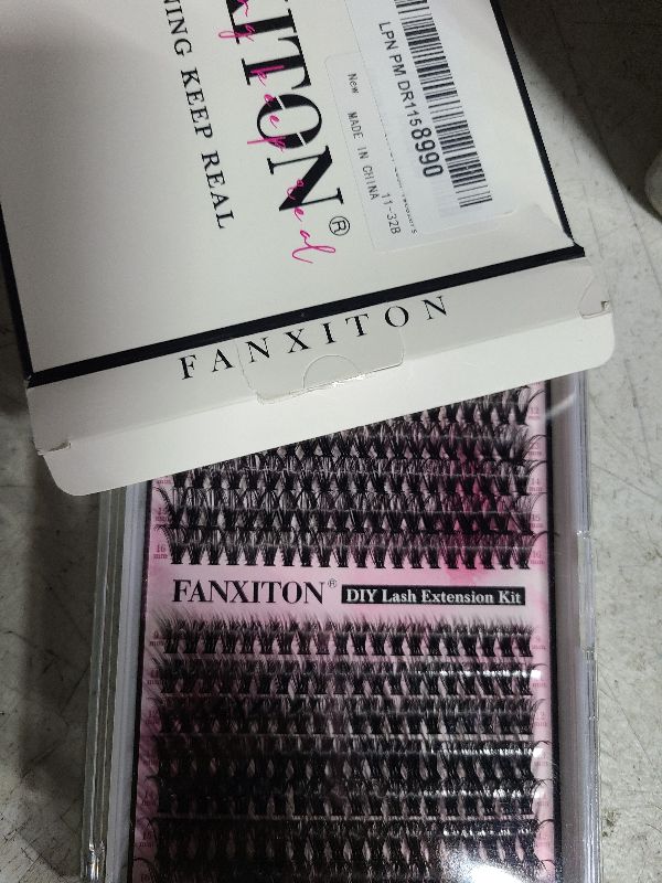 Photo 1 of **LASHES ONLY**
FANXITON DIY Lash Extension Kit - Volume Clusters 40D+50D D Curl Individual Lashes, Thick Eyelash Extension 280 pcs, Thin Band, Bond and Seal, Tweezers