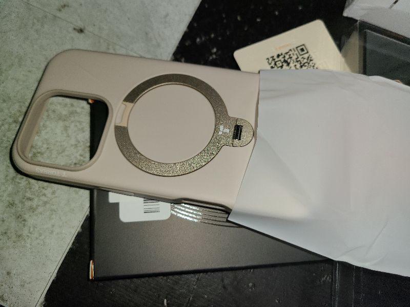 Photo 1 of TORRAS 360° Spin Stand for iPhone 16 Pro Case, Fit for Magsafe, Hard PC Mil-STD Protective Scratch-Resistant Case for iPhone 16 Pro Phone Case, Ostand Spin, Dune Beige, 6.3 inch
