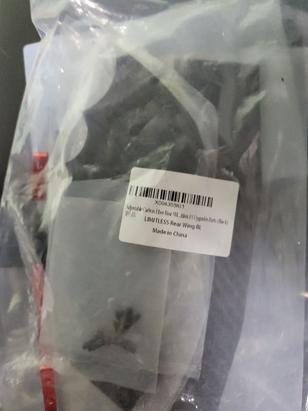 Photo 1 of Adjustable Carbon Fiber Rear Wing Mount Set for 1/7 Arrma 6s Limitless F1 Upgrades Parts (Black)