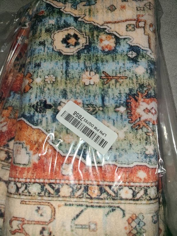 Photo 1 of 2 Pcs Washable Indoor Doormat 24" x 36" Non Slip Retro Floor Mat Area Rug Absorbent Entrance Rug Distressed, Accent Throw Rug for Bedroom Kitchen Entryway Bathroom(Tribal)