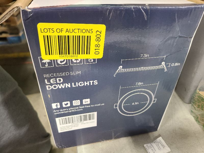 Photo 1 of 12 Pack Recessed Lighting 7 Inch with Junction Box, 5CCT 7 Inch LED Recessed Lights Dimmable 2700K/3000K/4000K/5000K/6000K, 16W 1300lm Ultra Thin Recessed Lighting - ETL and Energy Star Certified