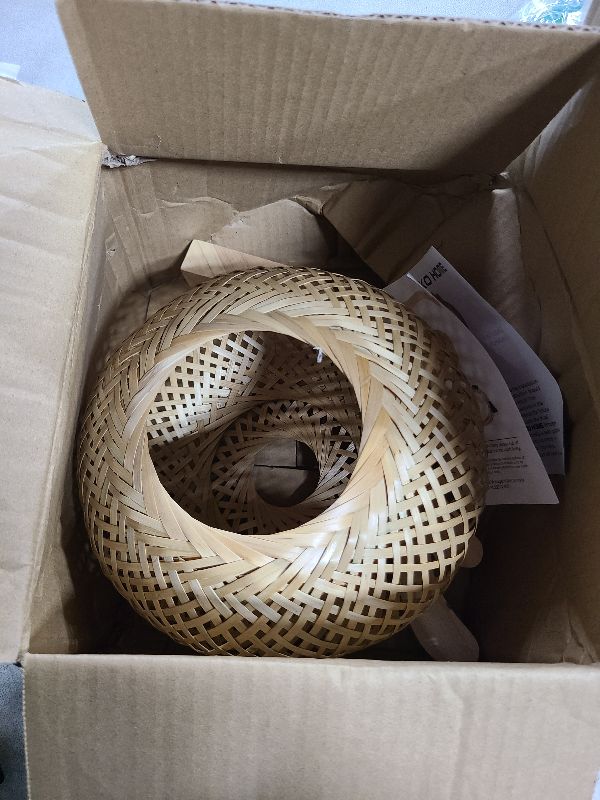 Photo 1 of Frideko Bamboo Lantern Plug in Wall Sconces Wicker Wall Lamp with Plug in Cord Hand Woven Rattan Wall Light Farmhouse Rustic Wall Sconces Boho Sconces Wall Lighting for Living Room Bedroom