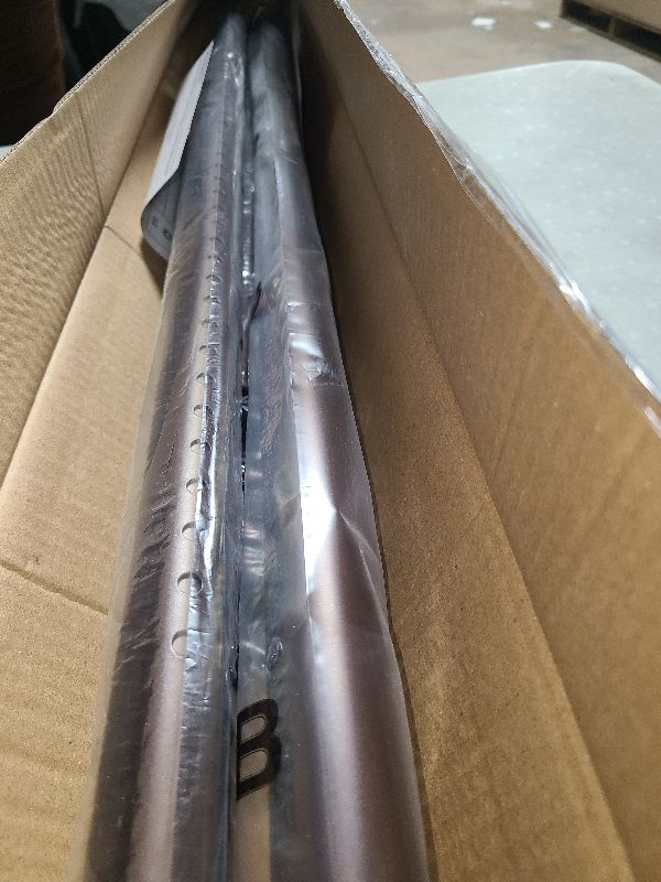 Photo 1 of ALLZONE Tension Curtain Rods for Windows 66 to 120 Inch, Heavy Duty Curtain Rods No Drilling, Extra Long Tension Rod for Windows 66 to 120 No Drill, Outdoor Tension Rods for Patio, Bedroom, Dark Brown