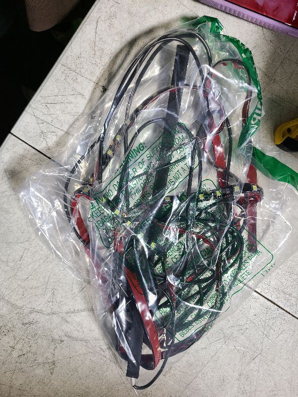 Photo 1 of 12V Led Light Strip 24" Connectable White Led Strip Lights for Cars Golf Cart Motorcycle Boat Trucks Waterproof Interior& Exterior, 4Pack