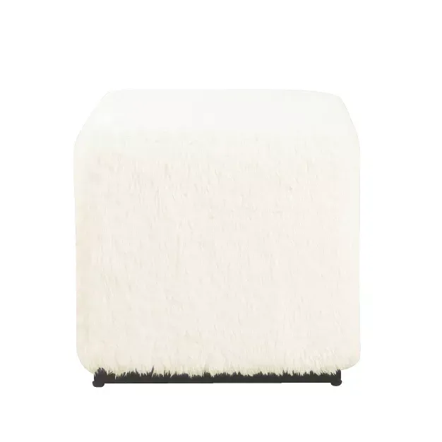 Photo 1 of ROTOT Square Pouf Ottoman Cover, Cube BBean Bag Chair, Decorative Footrest, Casual Footstool, Storage Solution for Bedroom Living Room (Cream)ean Bag Chair, Decorative Footrest, Casual Footstool, Storage Solution for Bedroom Living Room (Cream)