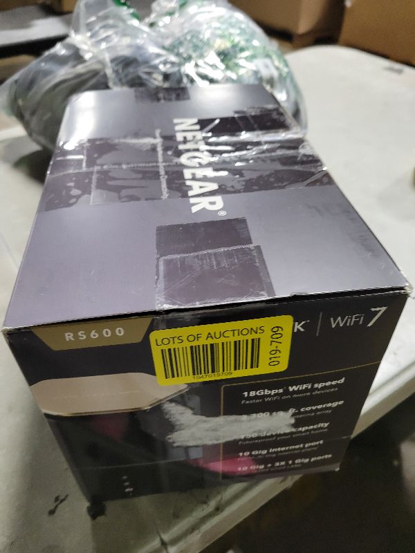 Photo 1 of NETGEAR Nighthawk Tri-Band WiFi 7 Router (RS600) - Security Features, BE18000 Wireless Speed (up to 18Gbps) – 10 Gig Internet Port - Covers up to 3,300 sq. ft., 150 Devices