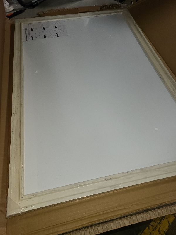 Photo 1 of 4 THOUGHT Dry Erase Board, 24 x 36 in Magnetic Whiteboard White Vintage Wood Frame Wall-Mounted White Board Decorative Notice Board for School, Office, Home, 6 Magnets 4 Markers 1 Eraser
