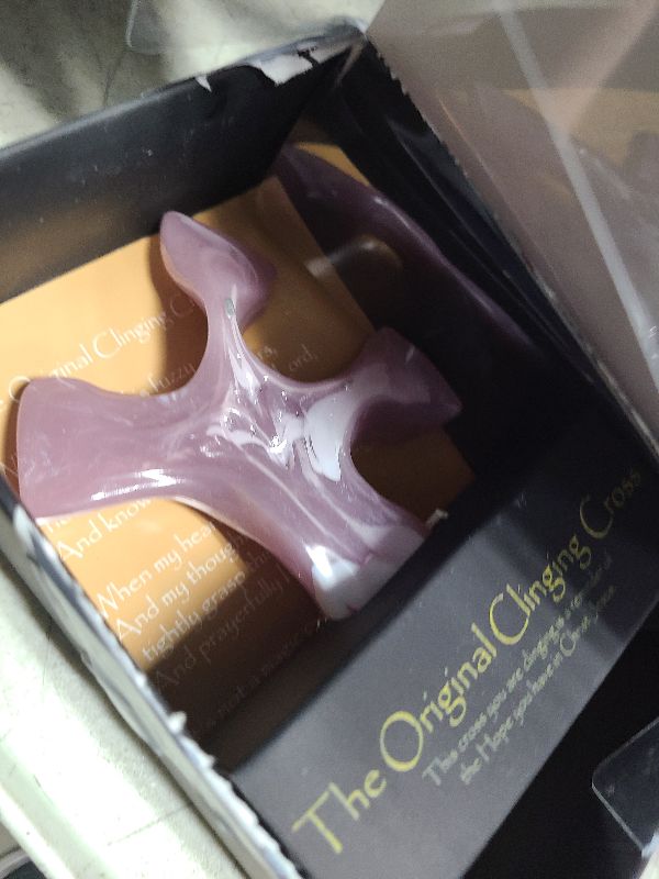 Photo 1 of 4" Original Clinging Cross | New Spring Color! | Beautiful Light Vervain Purple | By Not So Plain Jane | Christian Home Goods