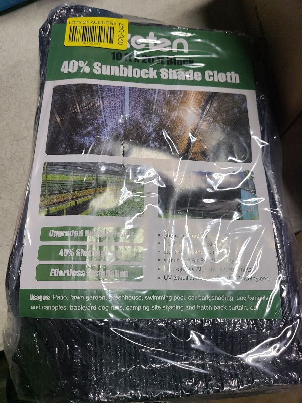 Photo 1 of 40% Garden Shade Cloth, 10x20FT HDPE Mesh Tarp with Upgraded Grommets, UV-Resistant Outdoor Sun Shades for Greenhouse, Garden, Patio Plants, Pergola