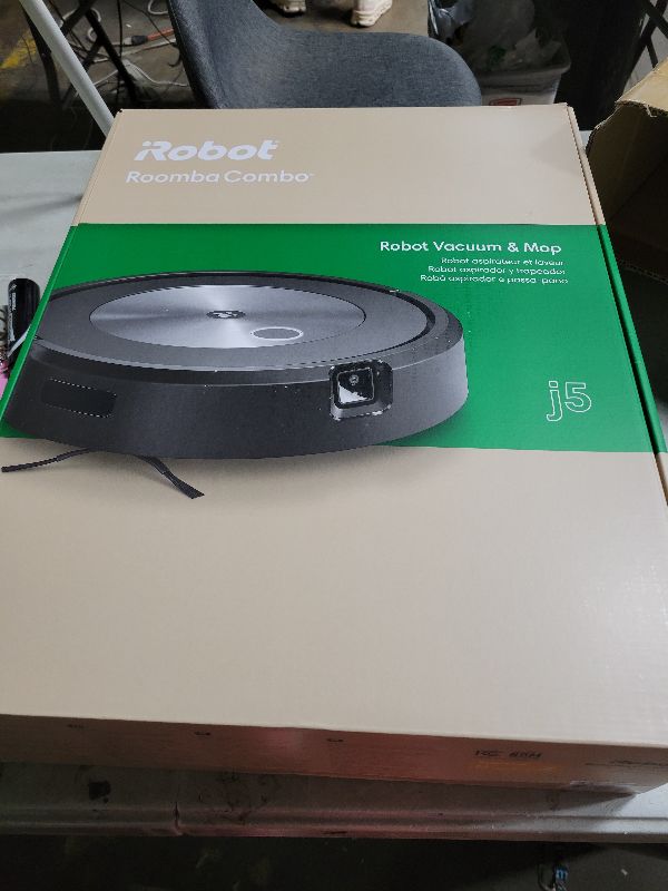 Photo 1 of iRobot Roomba Combo j5 Robot Vacuum & Mop – Identifies and Avoids Obstacles Like Pet Waste & Cords, Clean by Room with Smart Mapping, Works with Alexa, Ideal for Pet Hair, Roomba Combo J5