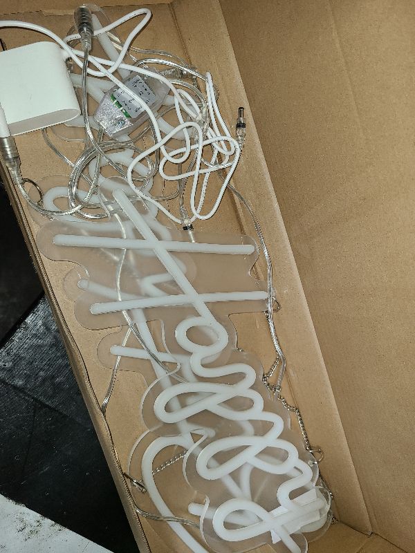 Photo 1 of 37x8 inch Happy Birthday Neon Sign Art Wall Lights for Beer Bar Club Bedroom Hotel Pub Cafe Wedding Birthday Party Gifts_White