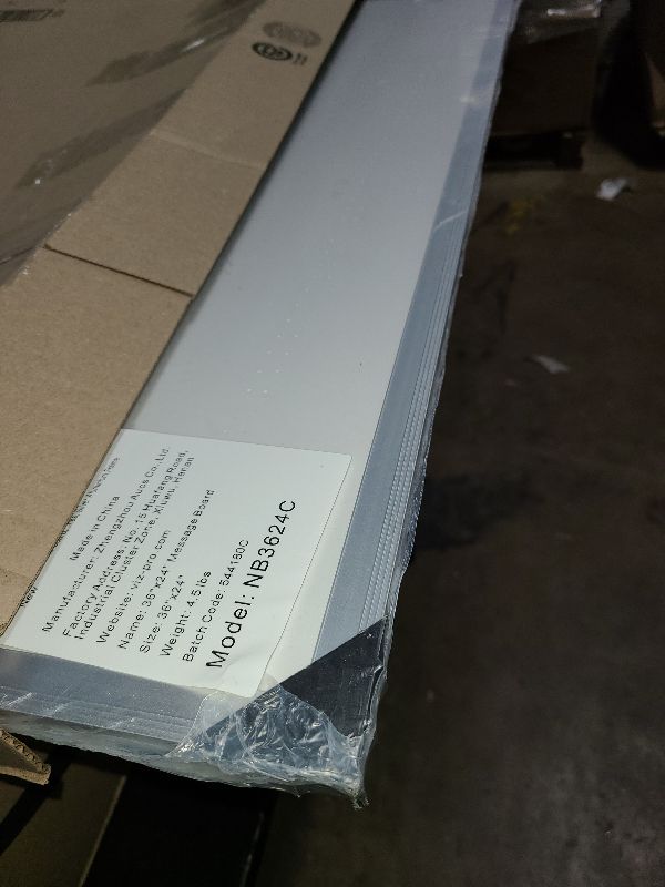 Photo 1 of VIZ-PRO Cork Notice Board, 36 X 24 Inches, Silver Aluminium Frame 