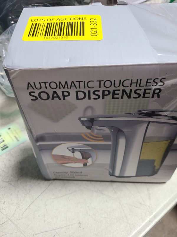 Photo 1 of Automatic Liquid Soap Dispenser, 17oz/500ml Bathroom Touchless Hand Soap Dispenser with 5 Adjustable Levels, Hands Free Dish Soap Dispenser for Lavatory & Kitchen, Sanitary Personal, Silvery