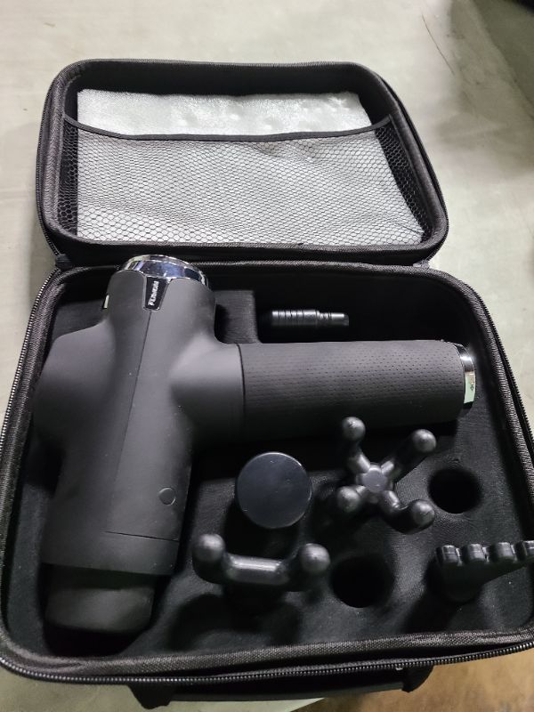 Photo 1 of Fusion Black Pro Muscle Massage Gun Deep Tissue Percussion Muscle Massager Gun for Athletes Pain Relief Therapy and Relaxation, Percussive Chiropractor Massager, Body Massager

