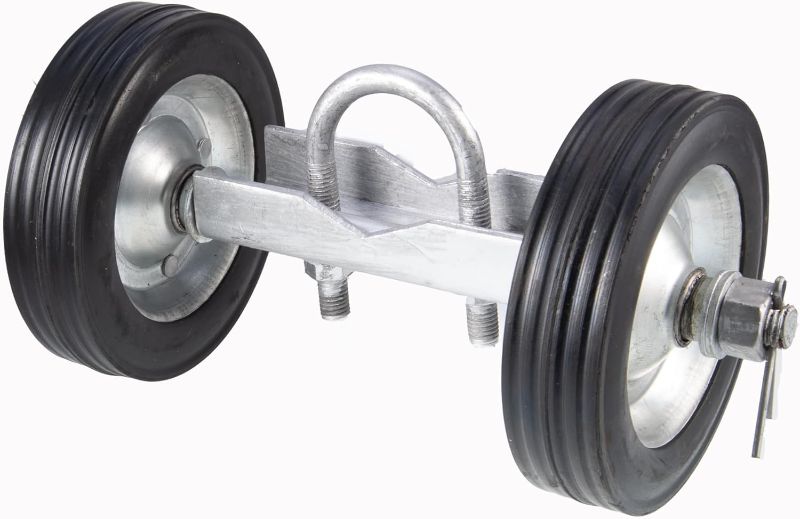 Photo 1 of Plutras 6" Gate Wheel for Metal Tube Swing Gate Support Wheel with 1-5/8" Thru 2" Gate Frames, Gate Helper Wheel for Metal Swing Gate