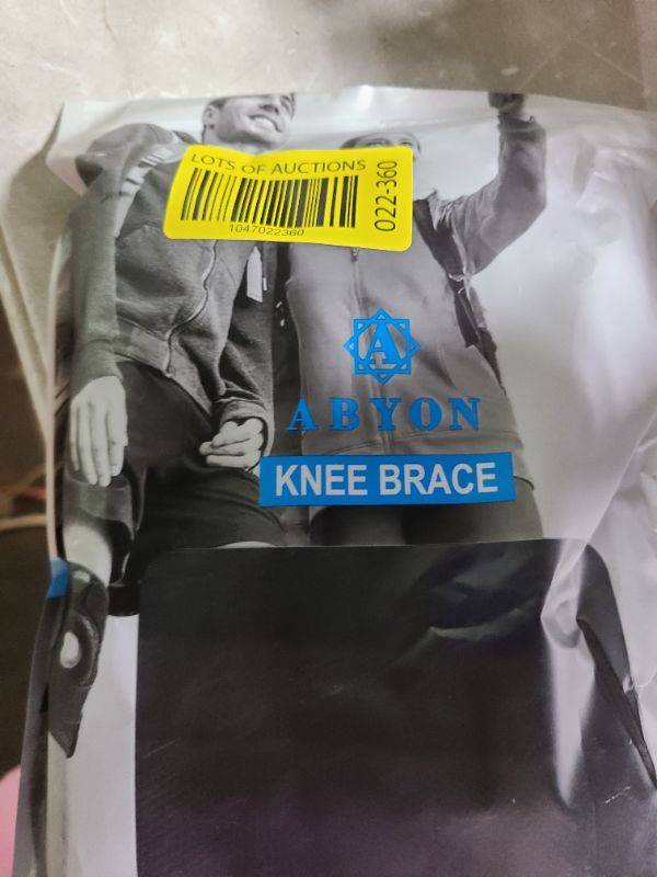Photo 1 of ABYON Knee Brace for Women/Men Plus Size Meniscus Tear, ACL, Arthritis.Knee Support with Dual Side Stabilizers & Crossed Compression Straps Maximum Support for Knee Pain Relief and Fast Recovery - Please Check How To Size Video