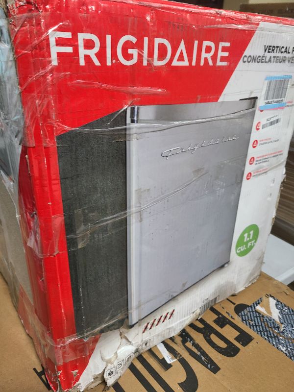 Photo 1 of Frigidaire EFRF114-6COM Upright Freezer 1.1 cu ft Stainless Platinum Design Series, Silver