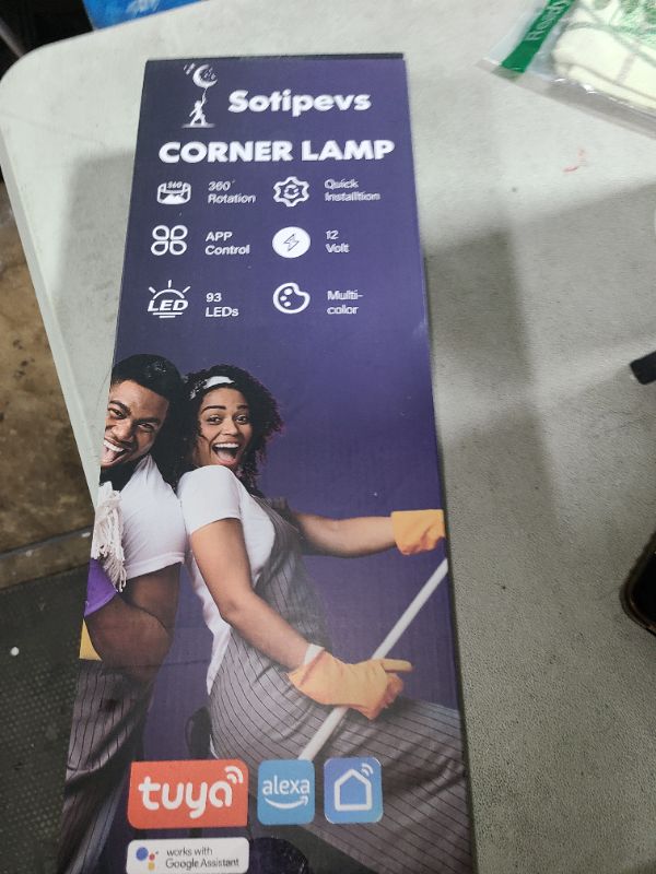 Photo 1 of LED Floor Lamp, RGB Corner Lamp Works with Alexa/APP/Remote Control, Smart Corner Light with 16 Million DIY Colors, Music Sync, Color Changing Standing Floor Lamp for Bedroom Living Room Gaming Room
