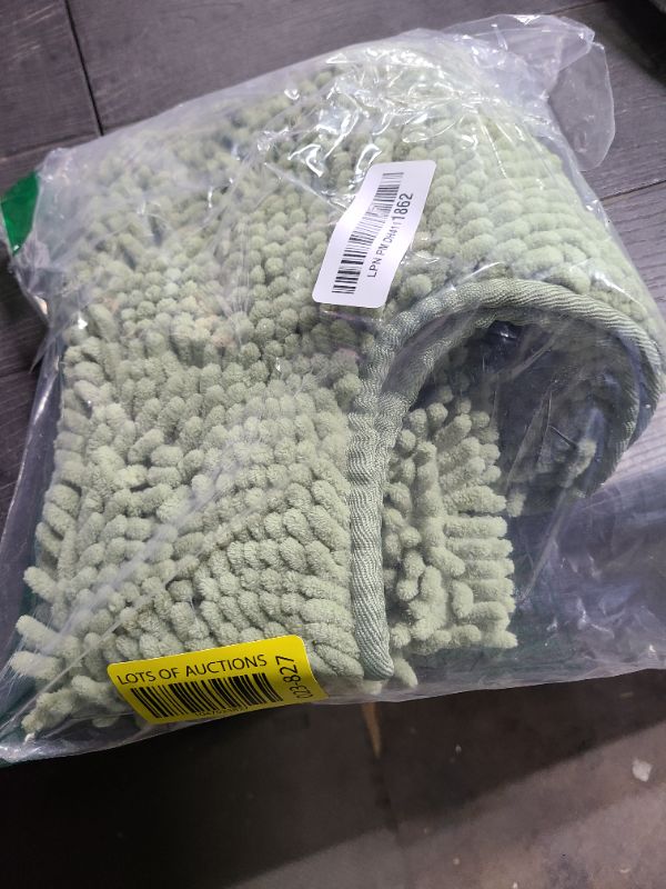 Photo 1 of Smiry Luxury Chenille Toilet Rugs U-Shaped 24x20, Soft Absorbent Non-Slip Contour Bathroom Rugs for Toilet, Machine Washable Contoured Bath Mats, Sage Green