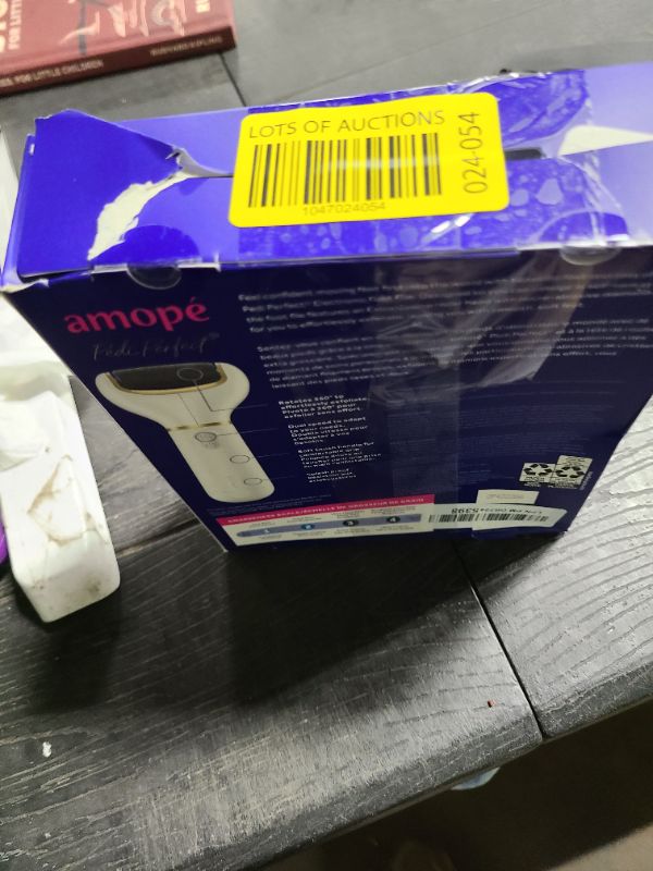 Photo 1 of Amopé Pedi Perfect Electric Callus Remover Foot File w/ Diamond Crystals, Pedicure Tool for Feet, Removes Hard & Dead Skin, Feet Scrubber & Buffer, Splashproof, w/ Extra Coarse Roller Head, 1 Count