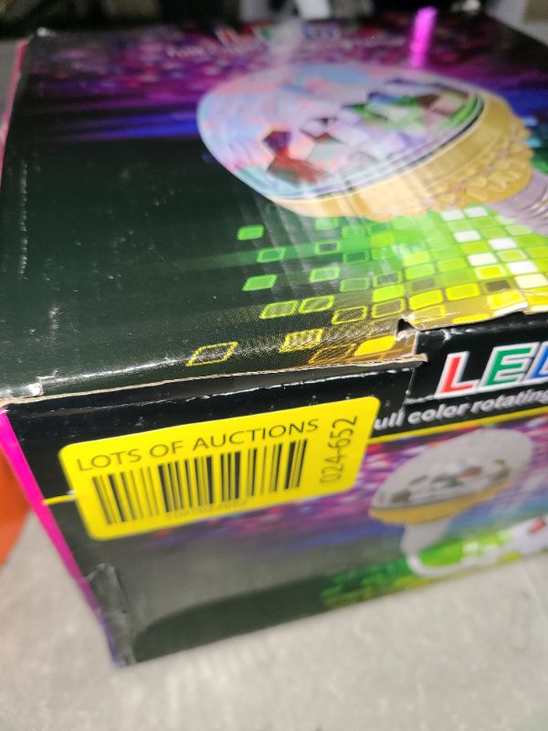 Photo 1 of 4Pcs Colorful Rotating Magic Ball Light Plug in Disco Ball Light Bulb with Sockets,Magic Ball RGB LED Stage Light for Home Room Dance Parties