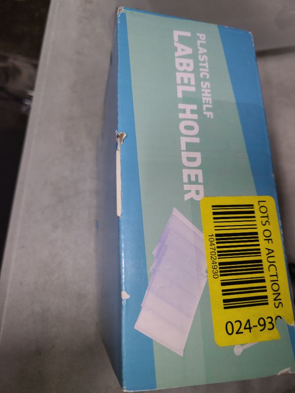Photo 1 of 140 PCS Plastic Wire Shelf Label Holder - Shelf Label Holders 3.1" x 1.6", Wire Basket Label Holders with Hook and 140pcs Label Inserts