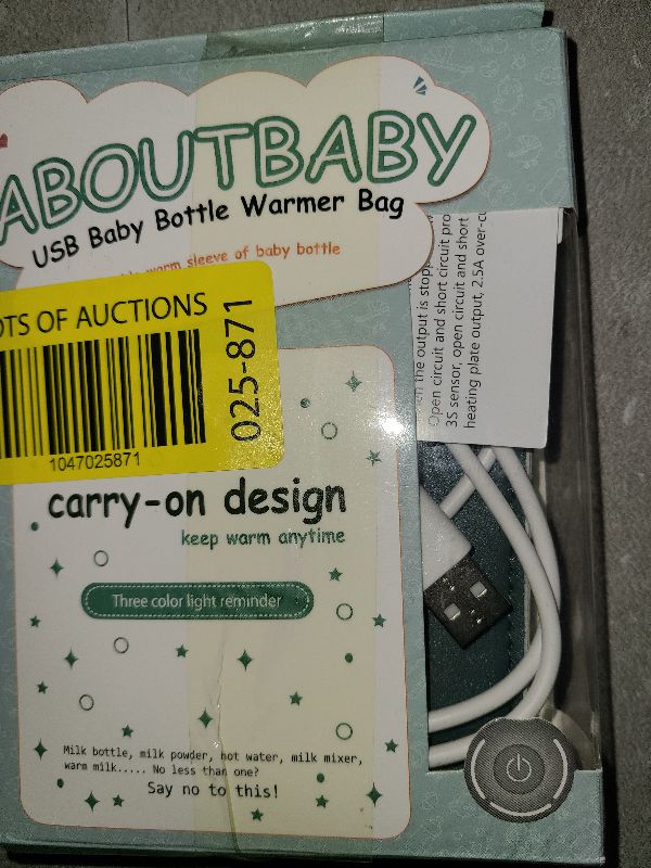 Photo 1 of 3 Temperature Adjustable Portable Baby Bottle Warmer, Portable Car Travel Bottle Warmer USB Milk Heat Keeper Baby Bottle Warmer (Green)