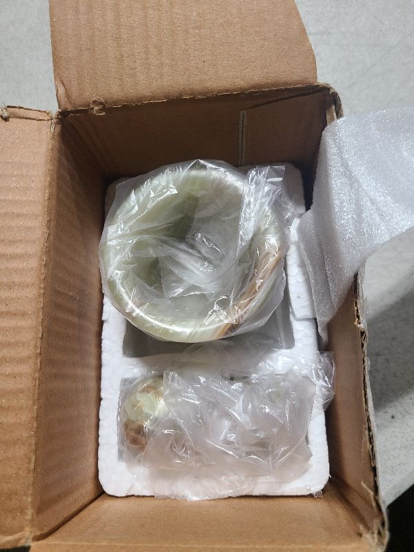 Photo 1 of Marble Mortar and Pestle Set Green 2.5" Inches Handmade Garlic Crusher & Grinder Bowl for Kitchen Mortar and Pestle Set - Herb Grinder Spice Grinder