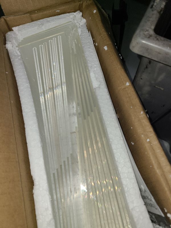 Photo 1 of EHWINE 12 Pack 8.5 x 11 Acrylic Sign Holder, Clear Plastic Signs Display Stand, Vertical Slanted Back Paper Holder Stand up Table Top Sign Holders Flyer Stand Frames Suitable for Office Business Store