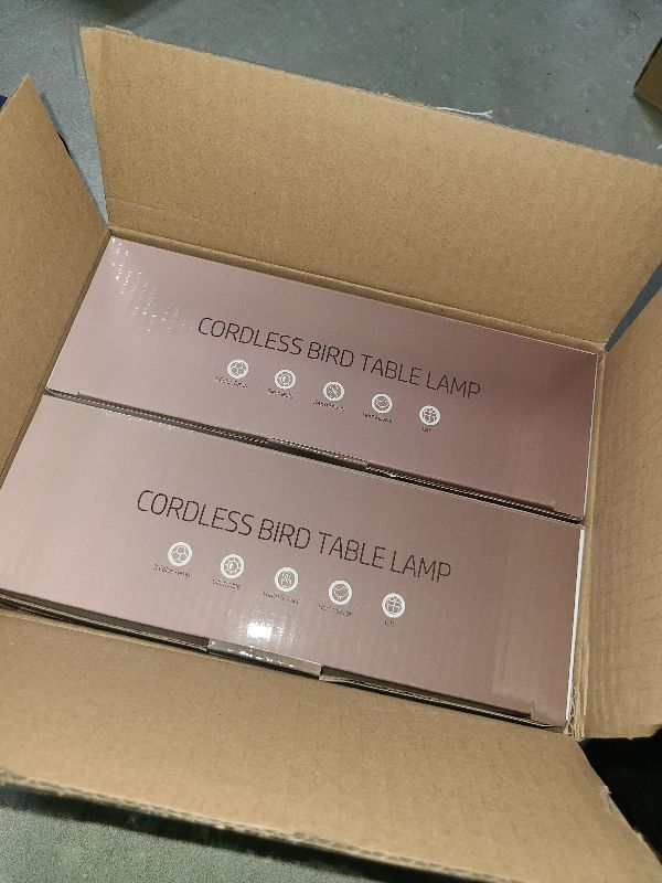 Photo 1 of Deogos 2 Cute Bird Lamps Combo,Small Bedside Lamps with 3 Color Temperature and Adjustable Brightness,Cordless Lamp for Bedroom Nightstand Bedside Table (Wood Tone)