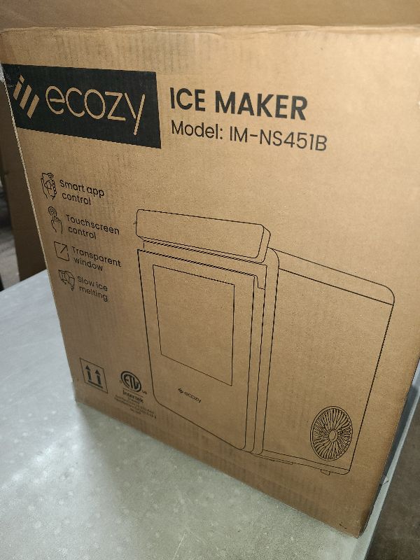 Photo 1 of ecozy Nugget Ice Maker Countertop, Smart Pebble Ice Machine with APP Control, 44 lbs/24H Soft Pellet Chewable Ice with Self-Cleaning, Stainless Steel