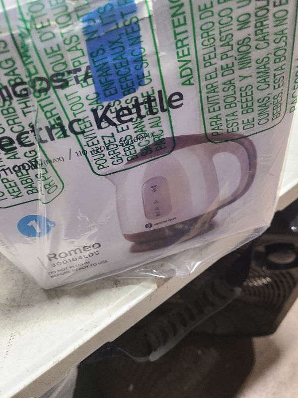 Photo 1 of Aigostar Small Electric Kettle, 1L Portable Electric Tea Kettle 1100W with Automatic Shut-Off and Boil Dry Protection, Travel Hot Water Boiler Cordless for Making Coffee and Tea, BPA-Free, Brown