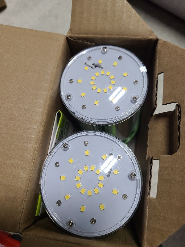 Photo 1 of 2-Pack 50W LED Corn Light Bulb,E26 led Bulbs 5000k,Replacement HID HPS CFL MH Lamp for Indoor Outdoor Ceiling Fan Garage Yard Porch Lighting 110-277v