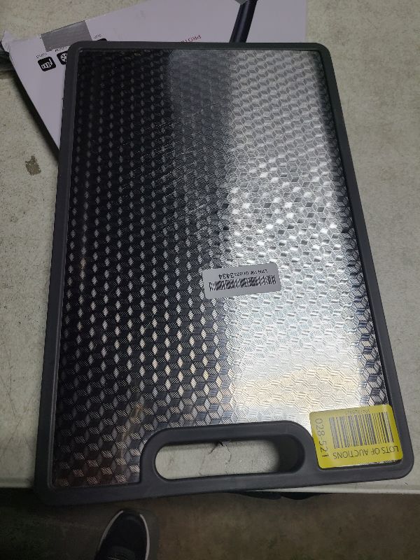 Photo 1 of Double Sided Cutting Board, 316 Stainless Steel Cutting Boards for Kitchen, Food Grade, Wheat Straw Non Toxic Chopping Board, Scratch Resistant Mesh Design, Easy Clean Large Size 16.3”×10.5”