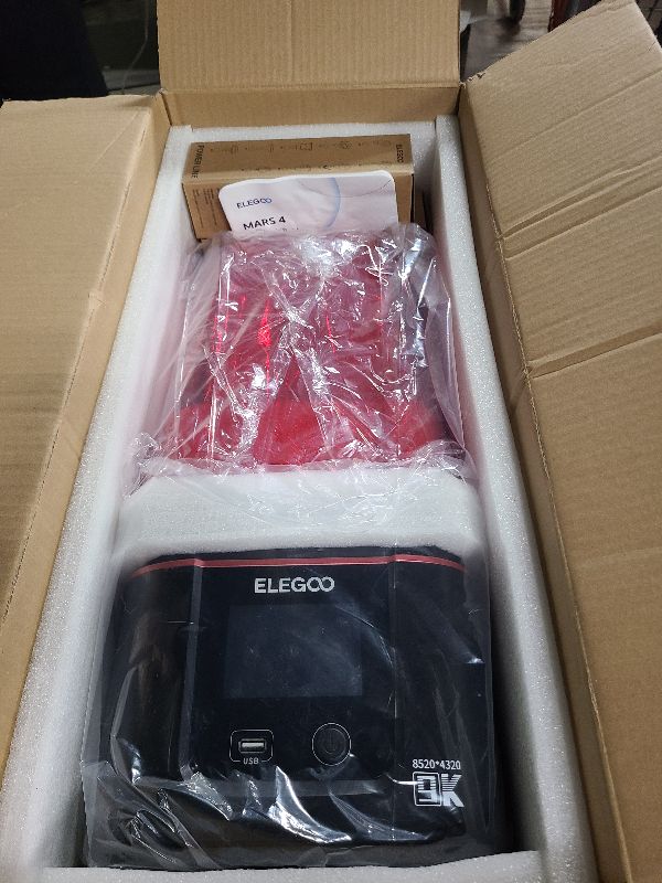 Photo 1 of ELEGOO Mars 4 MSLA 3D Printer with 7" 9K Monochrome LCD, UV Resin Photocuring Printer, Multiple Print Modes, Printing Size of 6.04 x 3.06 x 6.89 inches