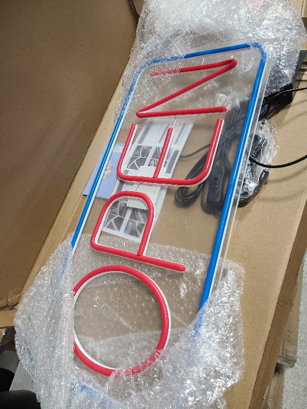 Photo 1 of Open Signs for Business Ultra Bright LED Neon Open Signs 22 Inch Plug In Electric Light Up Open Sign with ON/OFF Switch for Business Storefront Window Glass Door Shop Florists Bar Salon Cafes Pubs