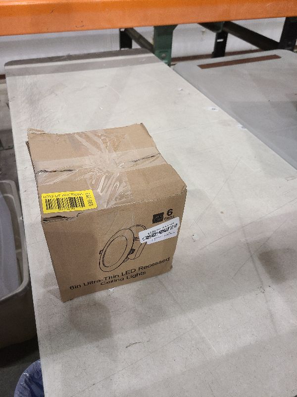 Photo 1 of ***partial set only has 2****BesLowe 6 Packs 6 Inch 5CCT LED Recessed Ceiling Lights Ultra-Thin with Junction Box, 12W 150W Eqv, 3000K/3500K/4000K/5000K/6500K, 1200LM Dimmable Canless Downlights for Kitchen Hallway Dining Room