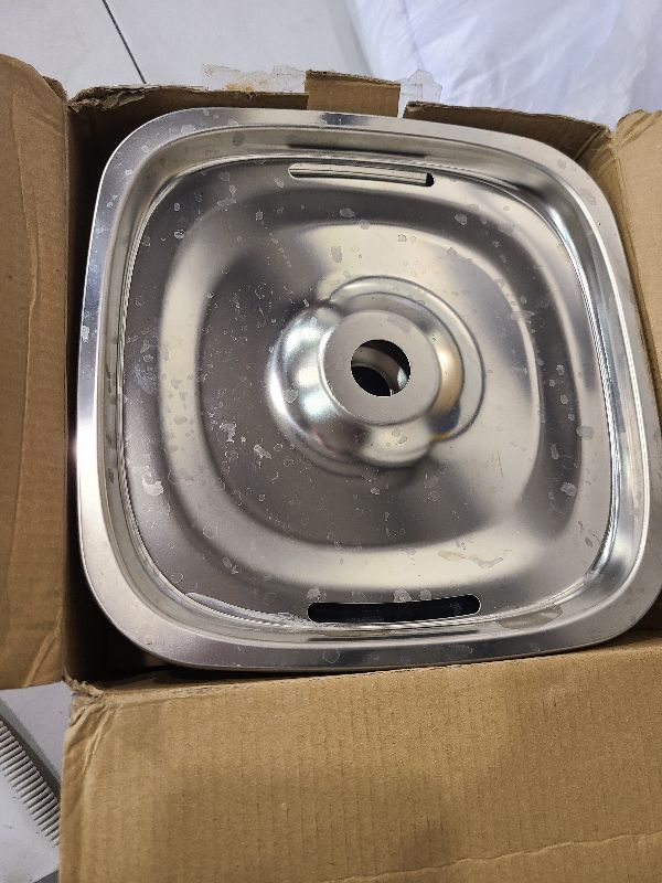 Photo 1 of Veken Innovation Award Winner Stainless Steel Cat Water Fountain, 95oz/2.8L Automatic Pet Fountain Dog Water Dispenser with Replacement Filters & Silicone Mat for Cats, Dogs, Multiple Pets (Silver)