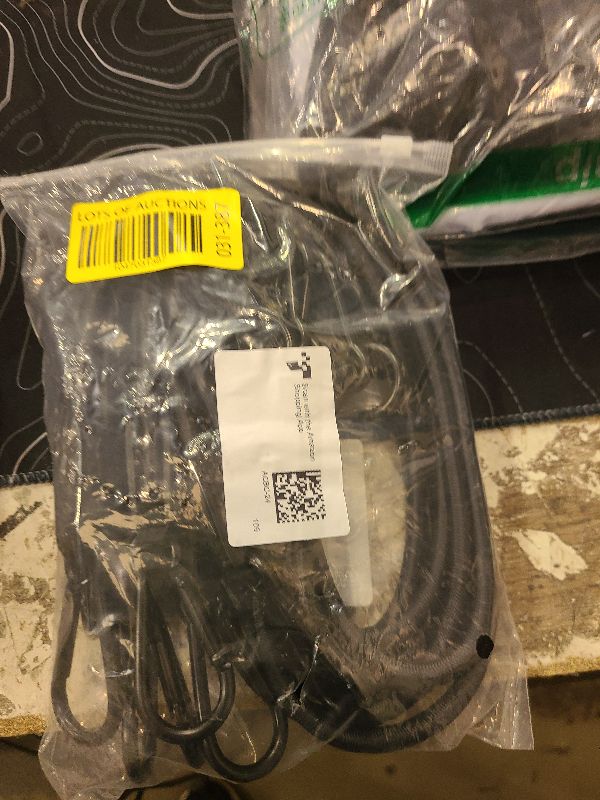 Photo 1 of 8 Pcs 24 Inch Adjustable Carabiner Bungee Cords with Hooks, Easy to Adjust from 7" to 24", Black Bungee Straps with UV-Resistance & Superior Elasticity for Cargo, Bike, Luggage, Carts, Truck, etc