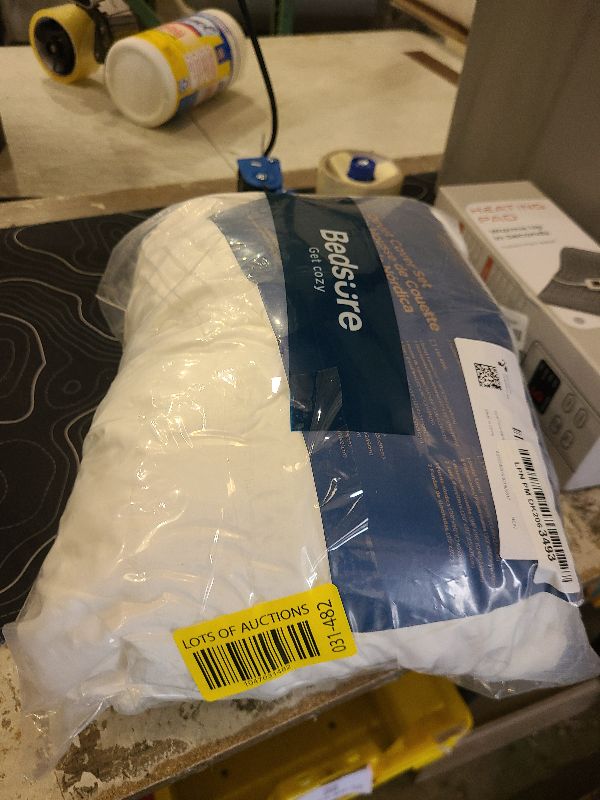 Photo 1 of Bedsure White Duvet Cover King Size - 3 Pieces Prewashed Extra Soft Bedding Set, Includes 1 Duvet Cover 104x90 Inches with Zipper Closure & 2 Pillow Shams, Comforter Not Included