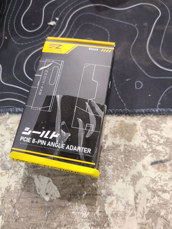 Photo 1 of EZDIY-FAB Shield Series 8-Pin PCIe GPU Power Adapter,90-Degree Angled Connector, Aluminum Design for Graphics Cards – Standard Type,Black-1 Pack