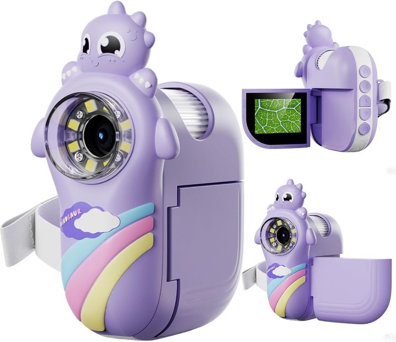 Photo 1 of Microscope for Kids, Mini Pocket Handheld Kid Microscope for Toddlers, Educational Science Kit Digital Microscope Toys, Christmas Birthday Gifts Toys for 3 4 5 6 7 8 9 10 Year Old Girls - Purple