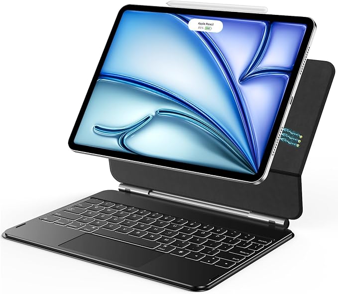 Photo 1 of for iPad Air 11-inch (M3 2025/M2 2024), iPad Pro 11-inch (1st, 2nd, 3rd, 4th gen), iPad Air (4th, 5th gen) Keyboard Case with Trackpad, Wireless Backlit Keyboard, Smart Connector Technology