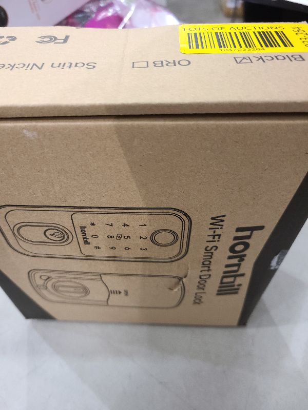 Photo 1 of Keyless Entry Wi-Fi Smart Lock: Hornbill Fingerprint Lock for Exterior Doors, Biometric Smart Deadbolt Locks for Front Door, Keypad Deadbolt with Auto-Lock for Rentals Home, Matte Black