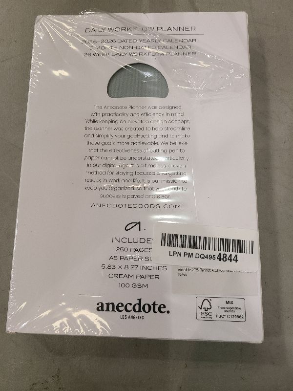Photo 1 of Anecdote 2025 Planner: A Monthly, Weekly & Daily Planner 2025-2026 for Planning Your Success - A5 Size Hardcover Start Anytime and Achieve your Goals. - Dutch Blue