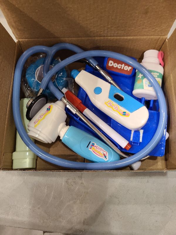 Photo 1 of IVENRXIU Doctor Kit for Kids,15 Pcs Kids Doctor Kit for Toddlers 3-5, Kids Doctors Play Set with Real Stethoscope, Medical Bag, Pretend Play Toys for Boys Girls Halloween Christmas Birthday Gifts