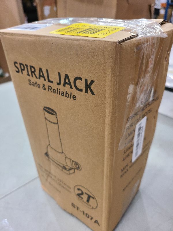 Photo 1 of LUSHIH Car Jack 2 Ton (4,000 lb) Capacity Spiral Jack for Pickup Truck, Screw Jacks for Car Lift or Jack Stands, Tire Jack Fit for Ford F150 Truck Chevy Silverado Dodge Ram 1500 (Black)